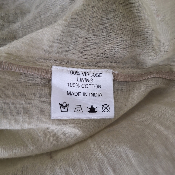 Rancho Estancia Embroidered Floral Fairy Wide Bell Sleeve Babydoll Blouse Size M - Picture 14 of 15